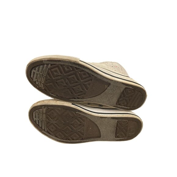 Converse All Star Junior  Size 3 Beige Colorful Splatter Hi-Top Sneakers shoes - Picture 7 of 9